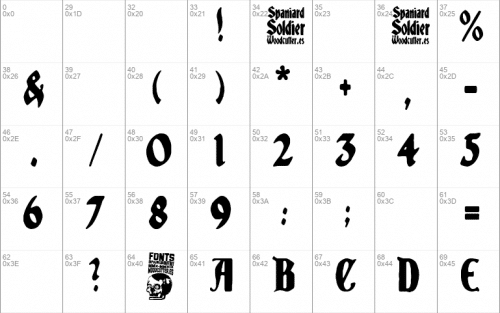 Spaniard Soldier Font 1