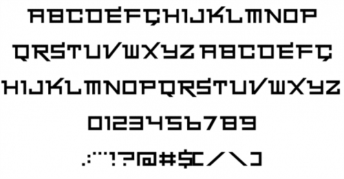 Square Galaxy Font 1