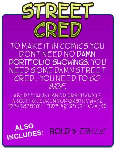 Street Cred Font 1