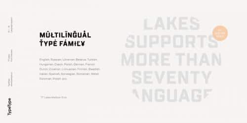TT Lakes Font Family 12