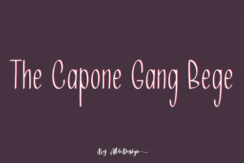 The Capone Gang Bege Font