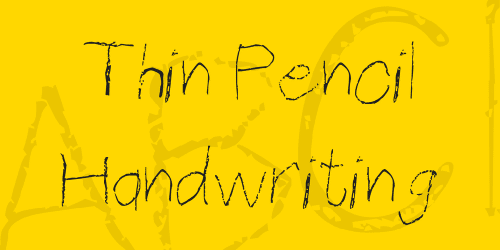 Thin Pencil Handwriting Font