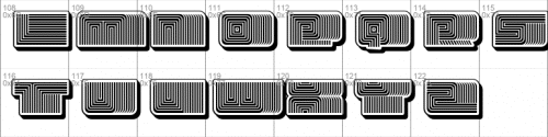 Turkish 3d Inverted Font 1
