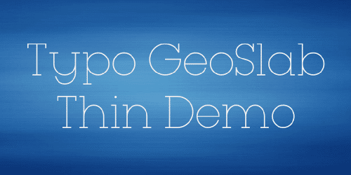Typo Geoslab Thin Font 1