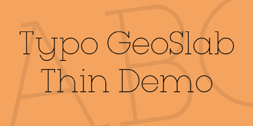 Typo Geoslab Thin Font 5