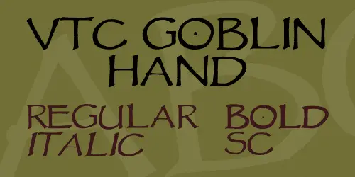 VTC Goblin Hand Font 1