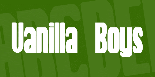 Vanilla Boys Font