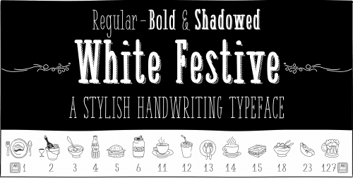 White Festive Font
