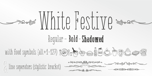 White Festive Font 2