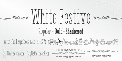 White Festive Font 3