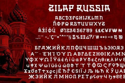 Zilap Russia Font 5