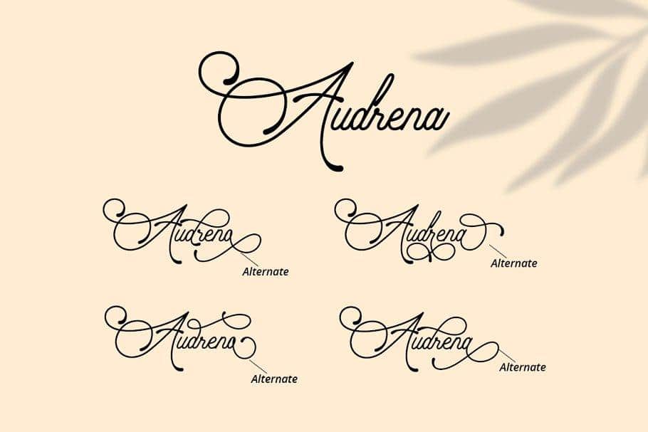 Audrena Script Font 1
