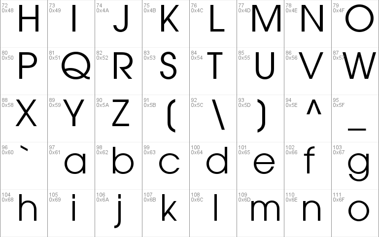 Avant Garde CE Font 1