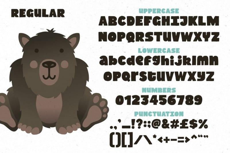 Bear Hunt Display Font 1