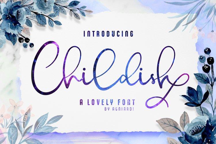 Childish Calligraphy Script Font
