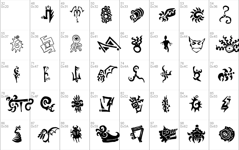 Cthulhu Glyphs Font