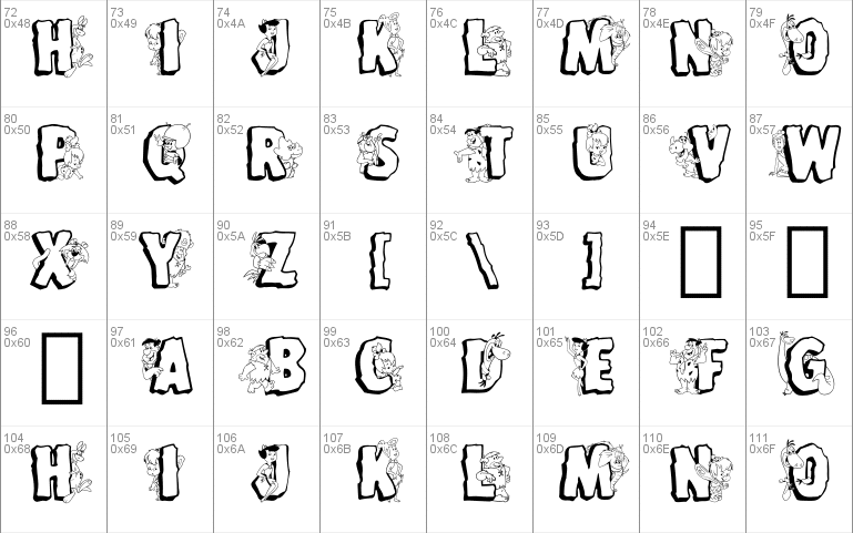 Flintstones Font 1