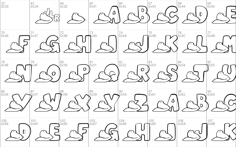 Jlr Easter Peeps Font