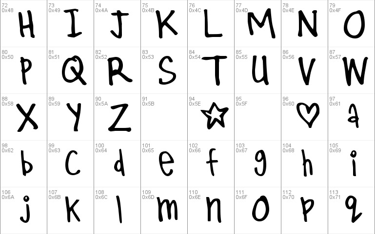 Kirby Font 1