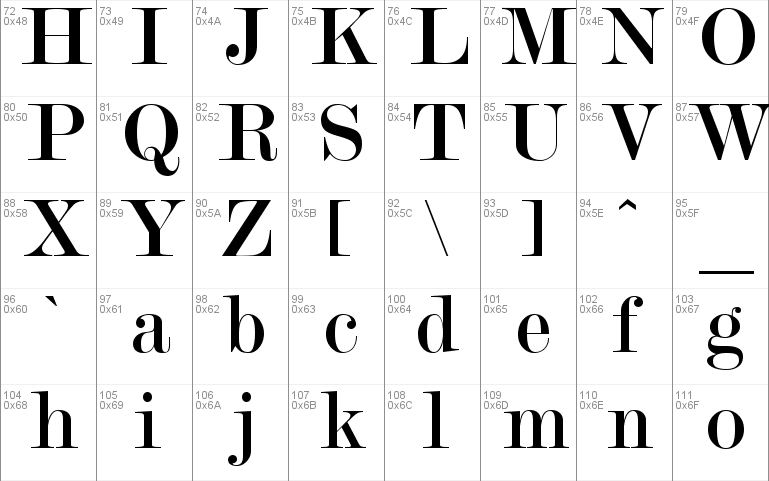 Modern No. 20 Font 1