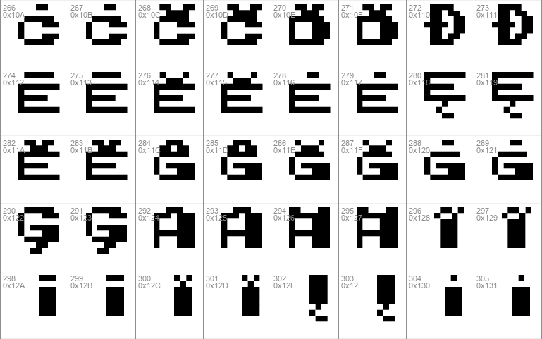 Nes Open Tournament Golf Font 5