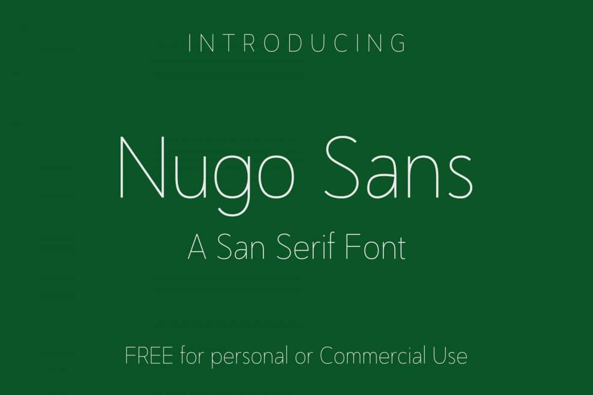 Nugo Free Sans Serif Font