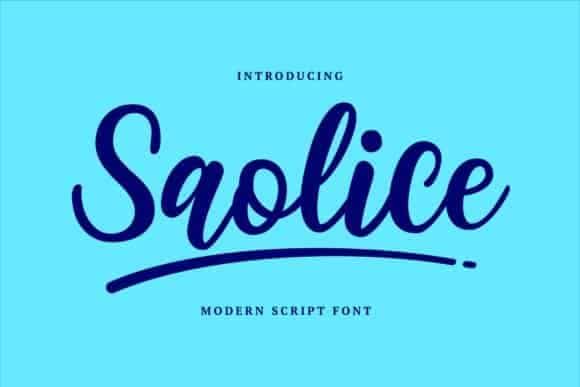 Saolice Script Font