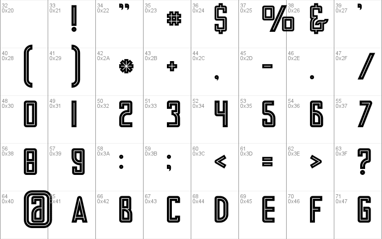 Tron Bold Inline Font 1