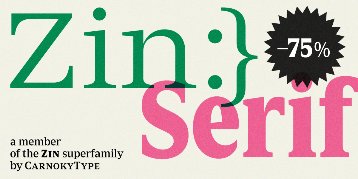 Zin Serif Font