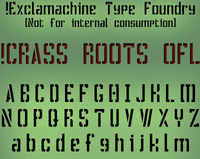 !Crass-Roots-Ofl-Font