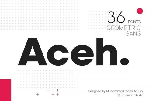 Aceh Geometric Sans Serif Font