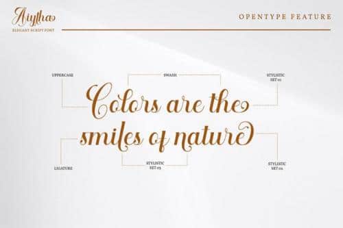 Aiytha Calligraphy Font 7