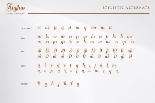 Aiytha Calligraphy Font 9