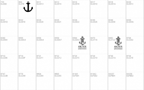 Anchor Font 5
