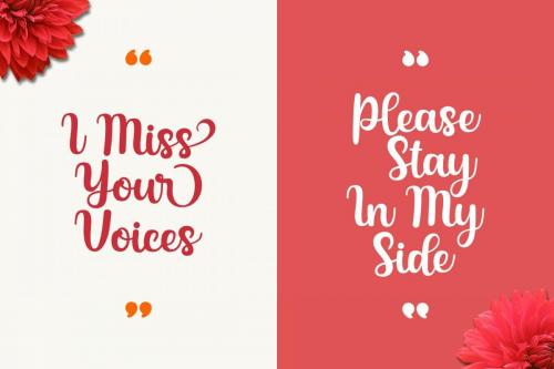 Austin Hearts Calligraphy Script Font 1