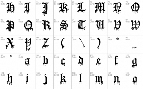 Blood Of Dracula Font 2