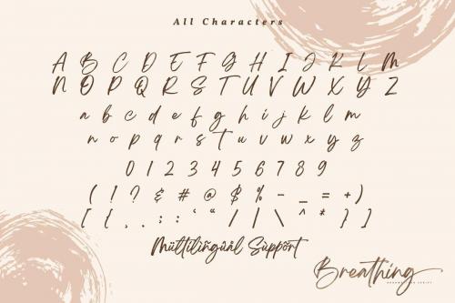 Breathing Signature Brush Font 2