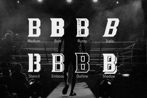 Bronzier Sporty Serif Font Family 1