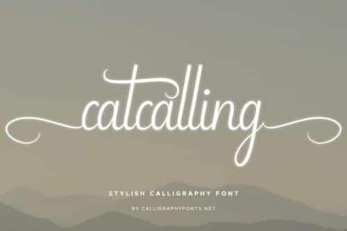 Catcalling Calligraphy Script Font