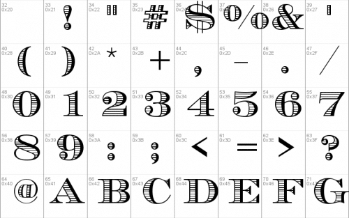 Chevalier Becker Stripes Caps Font