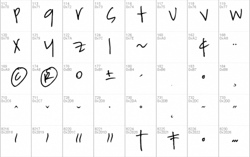 Chicken Scratch Font 2