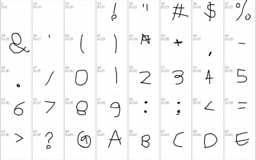 Child's Handwriting Font 1