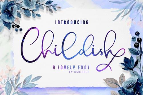 Childish Calligraphy Script Font