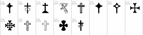 Christian Crosses Font 1