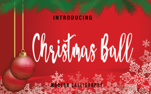 Christmas Ball Script Font