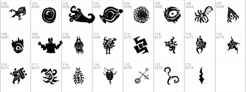 Cthulhu Glyphs Font 1