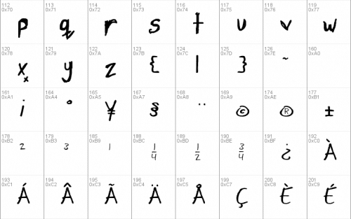 Emo Font 4