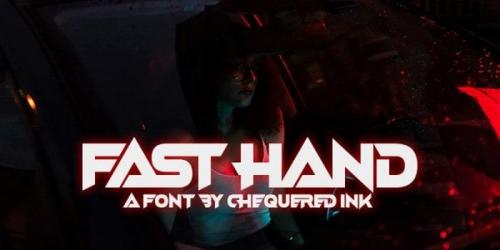 Fast Hand Display Font