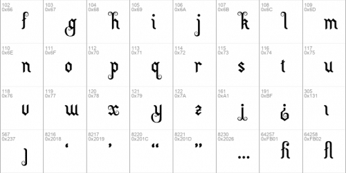 Filigree Font 1