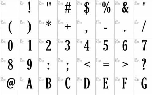Gloucester Mt Extra Condensed Font